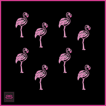 Flamingos Print & Pouch