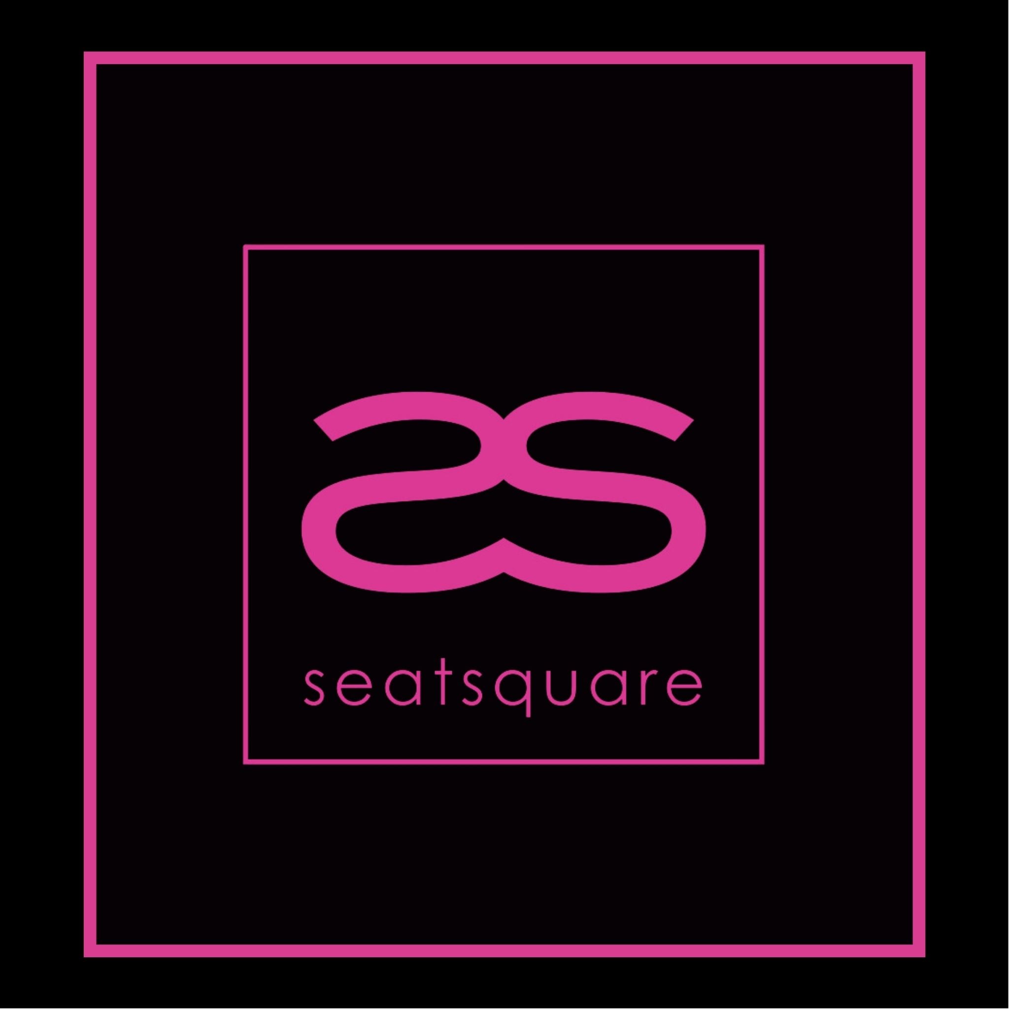 Seat Square logo inside black box with pink outline